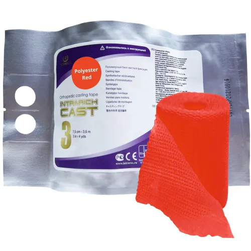 Бинт полимерный IR-SC0035 7,5см х 3.6м INTRARICH CAST SOFT красный