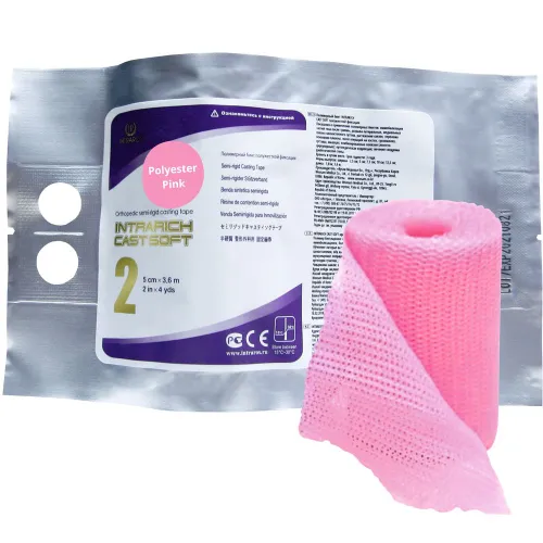 Бинт полимерный IR-SC0023 5см х 3.6м INTRARICH CAST SOFT розовый