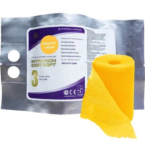 Бинт полимерный IR-SC0036 7,5см х 3.6м INTRARICH CAST SOFT желтый