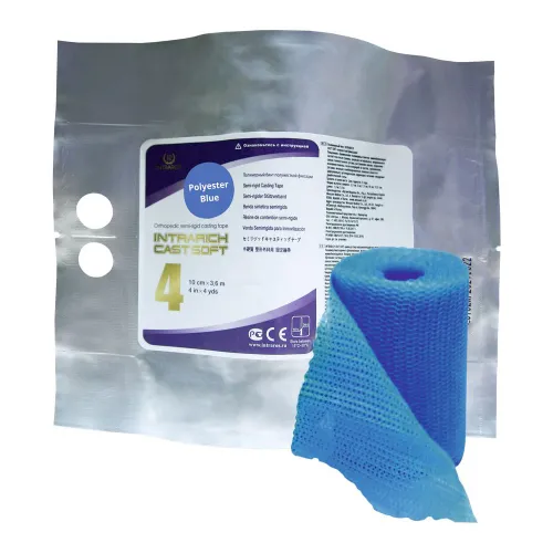 Бинт полимерный IR-SC0044 10см х 3.6м INTRARICH CAST SOFT голубой