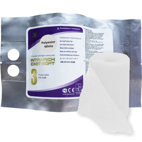Бинт полимерный IR-SC0031 7,5см х 3.6м INTRARICH CAST SOFT белый