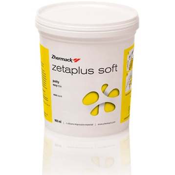 Zetaplus Soft С-силиконовая слепочная масса, базовый слой, жёлтая, 900 мл (1,53 кг), Zhermack
