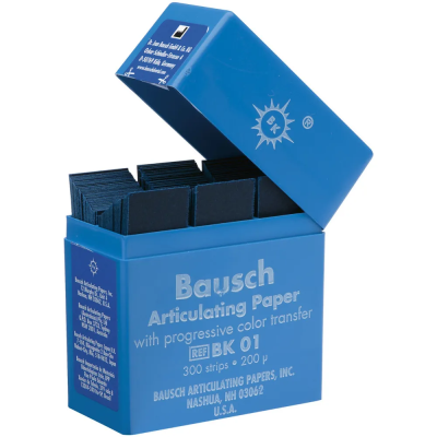 Артикуляционная бумага Bausch BK-01, 200 мкм, синяя, рулон 300 листов