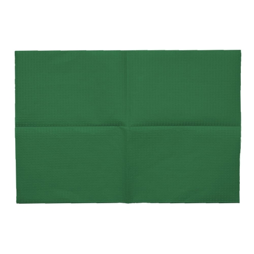 JNB Стоматологические 2-слойные нагрудники-салфетки (цвет темно-зеленый) (33 х 45см) арт.12009
