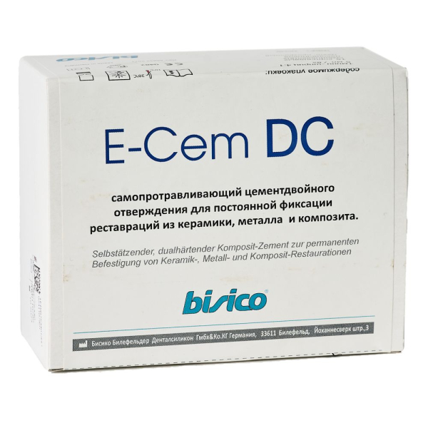 Bisico E-Cem DC цемент стоматологический (1 шт мини-шприц 5 мл/8,5 г + 15 шт. смесителей)