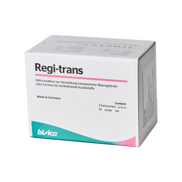 Bisico Regi-trans материал для регистрации прикуса (3 катриджа по 50мл+18 смесителей) артикул №71900