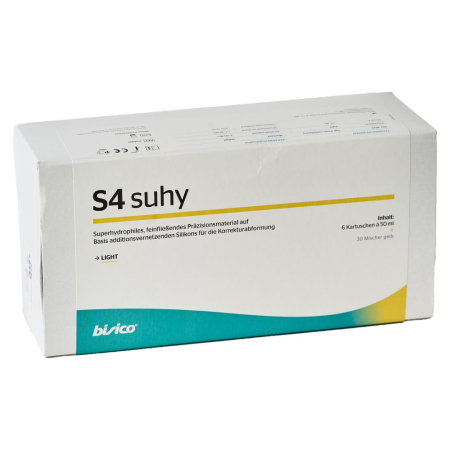 Bisico S4 superhydrophill Супергидрофильный коррегирующий материал (6 катриджа по 50мл+30 смесителей