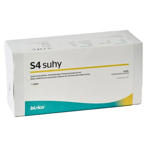 Bisico S4 superhydrophill Супергидрофильный коррегирующий материал (6 катриджа по 50мл+30 смесителей